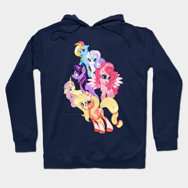 My Little Pony G5 Inspired Mane 6 Hoodie by SketchedCrow